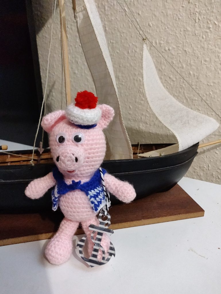 #lulupetitmatelot #cochon #amigurumi #monhistoiredecrochet