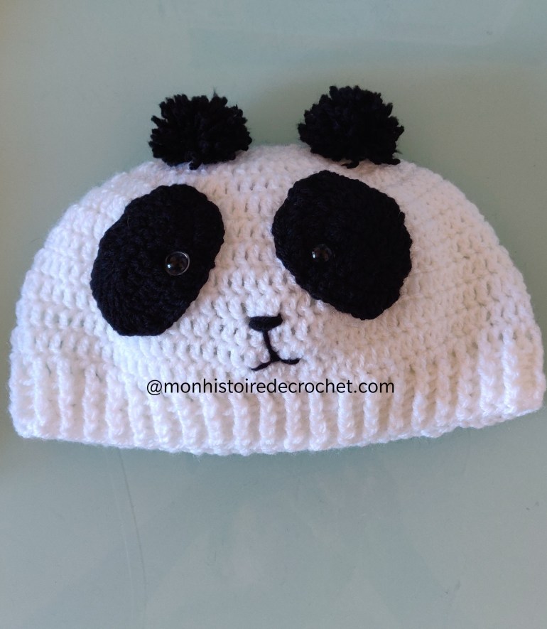 #crochet #bonnet #panda #monhistoiredecrochet